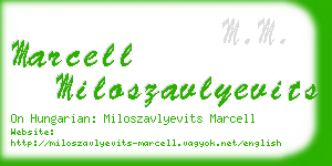 marcell miloszavlyevits business card